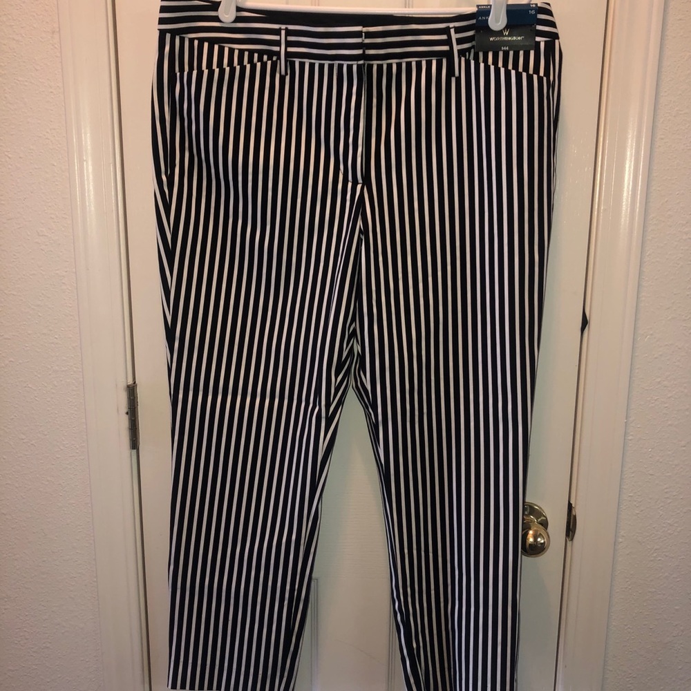 Striped work pant